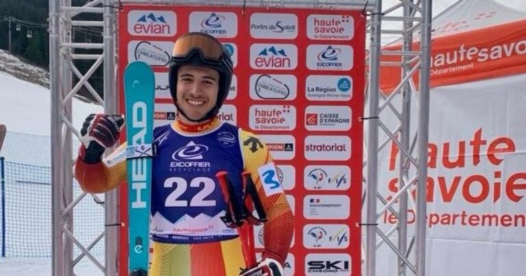 L’Aragonais Ander Mintegui remporte l’argent à la Coupe du monde junior de ski alpin