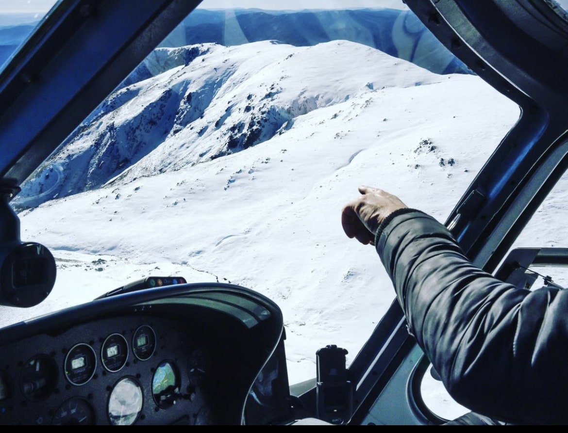 Voir depuis l'hélicoptère