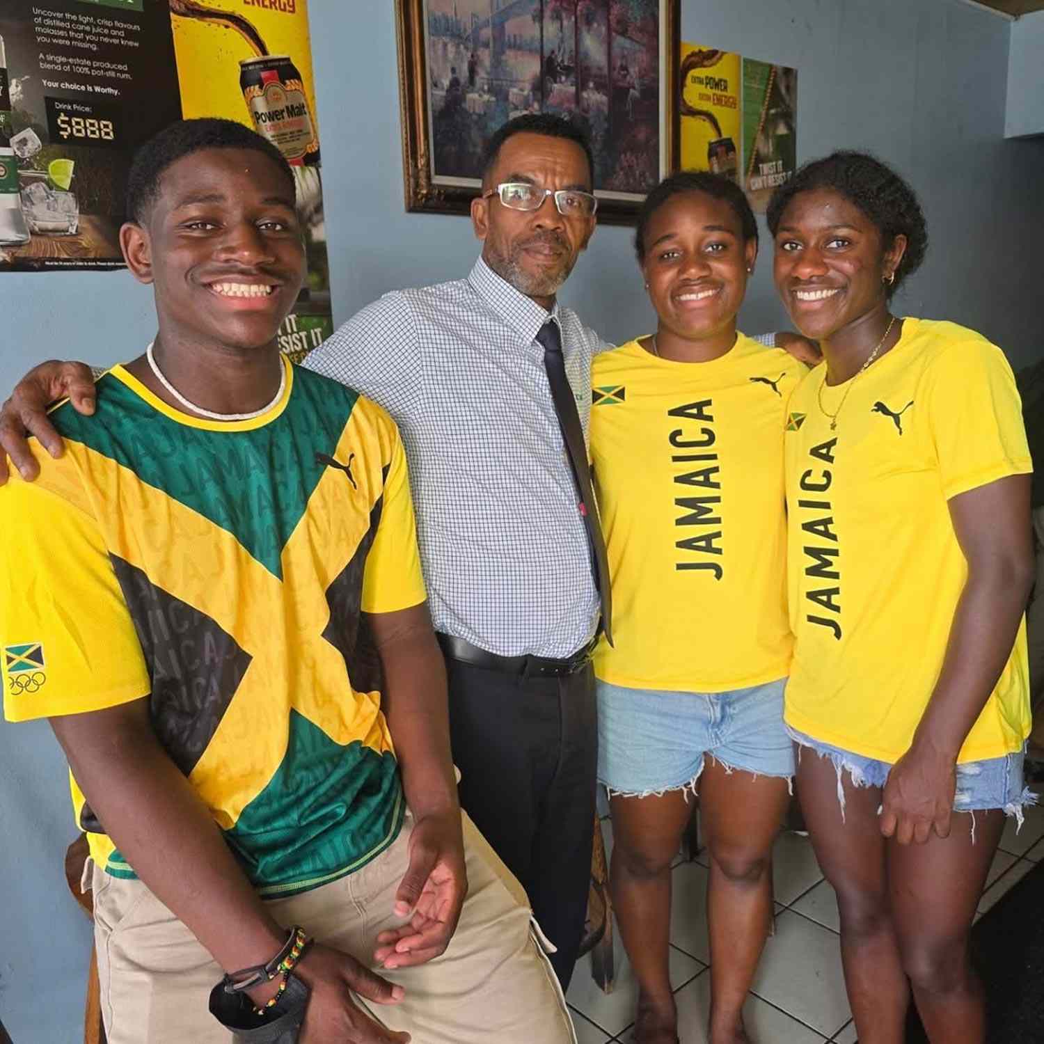 Triplés de la Jamaïque skiant les Jeux olympiques 