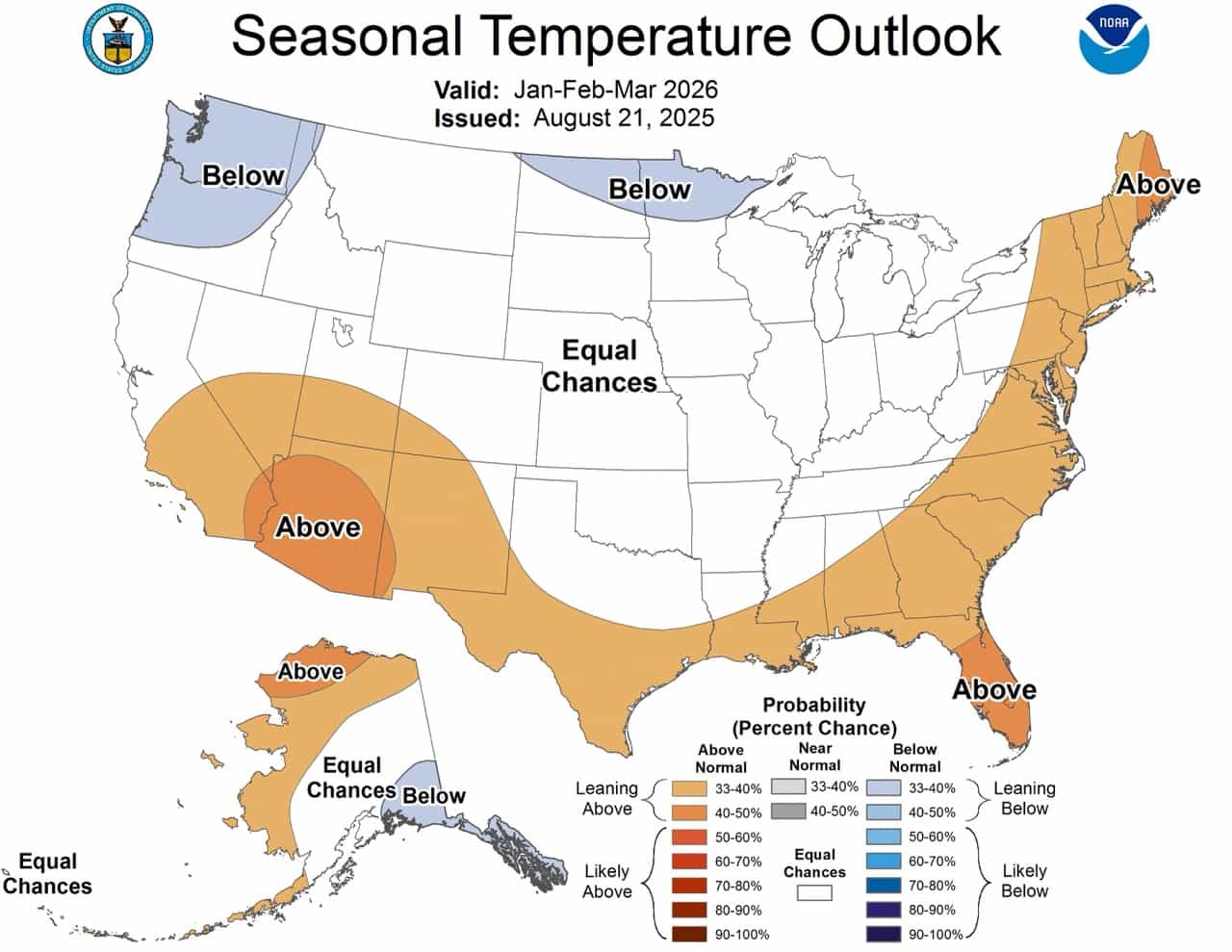 Perspectives de température JFM. | Image: NOAA