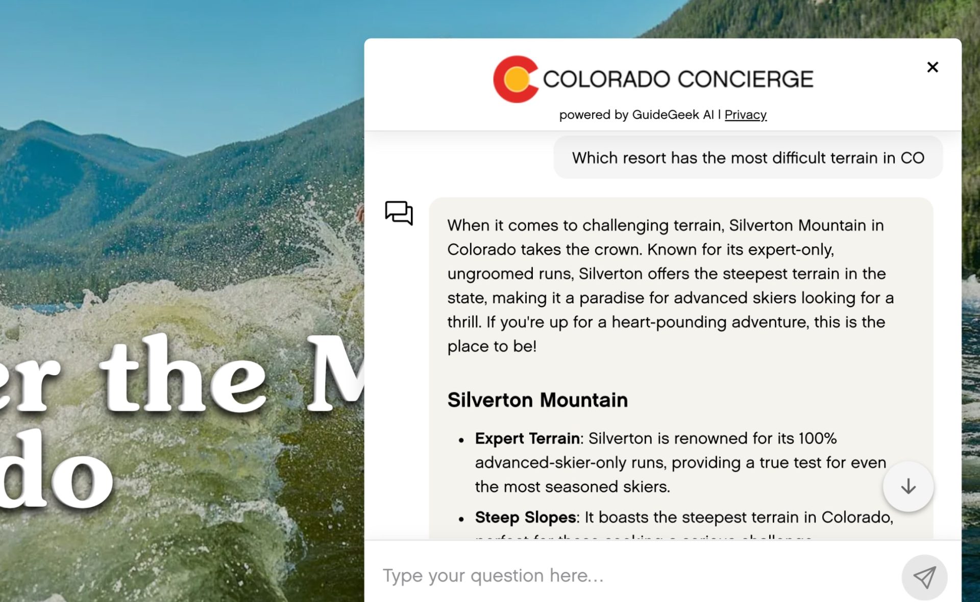 concierge du Colorado