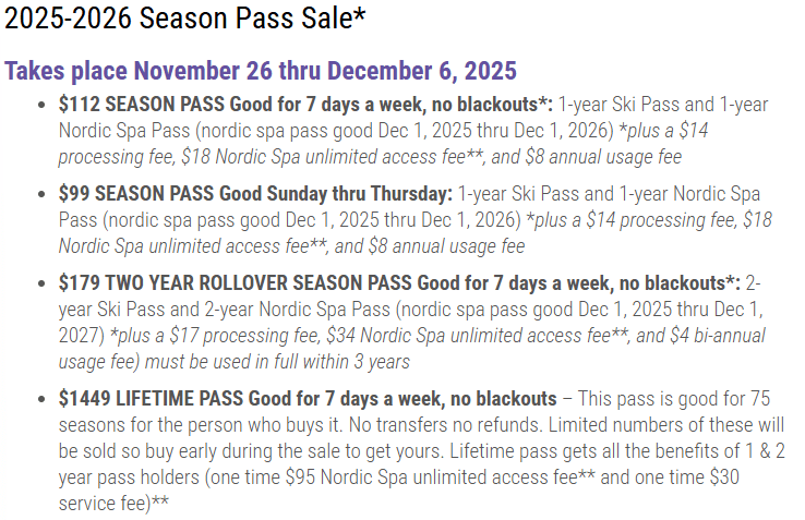 Pass saisonnier Mont Bohême