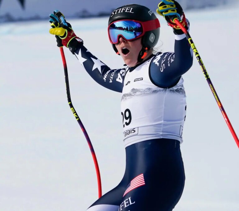 Breezy Johnson remporte son premier podium en Super-G en carrière à Crans-Montana, en Suisse