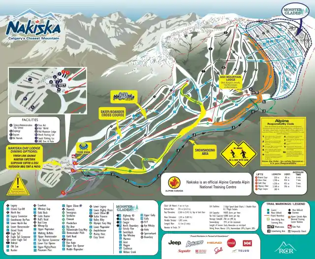 Carte des sentiers Nakiska