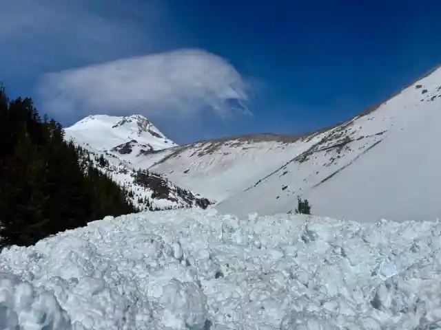 Débris du mont. avalanche de capot