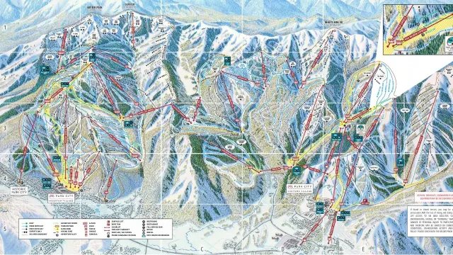 Carte des sentiers d'hiver de Park City Mountain Resort. | Crédit : Park City Mountain Resort 