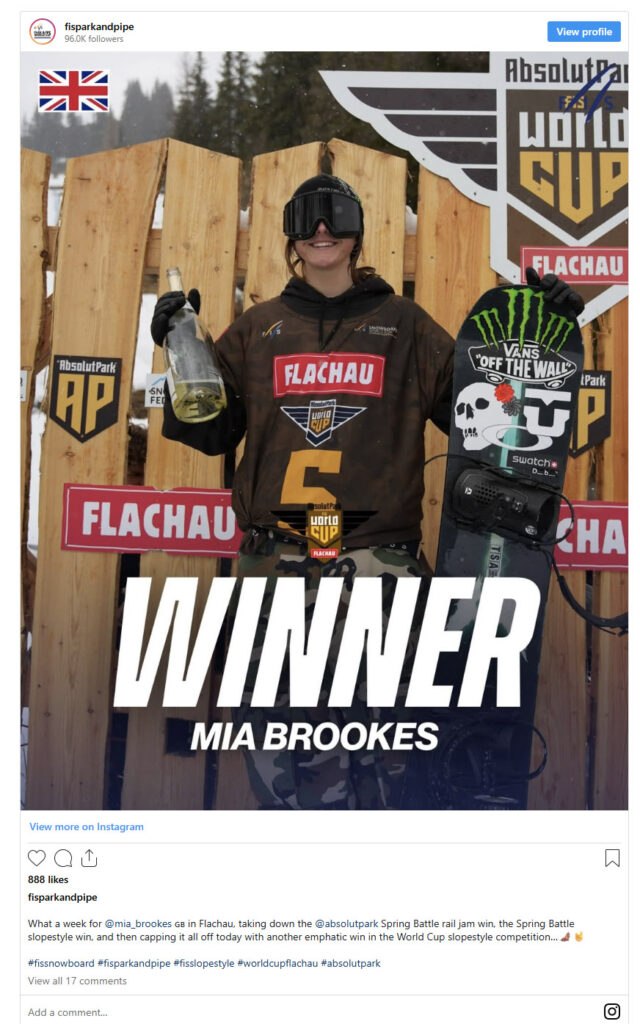 Mia Brookes de TeamGB remporte la Coupe du monde en Autriche