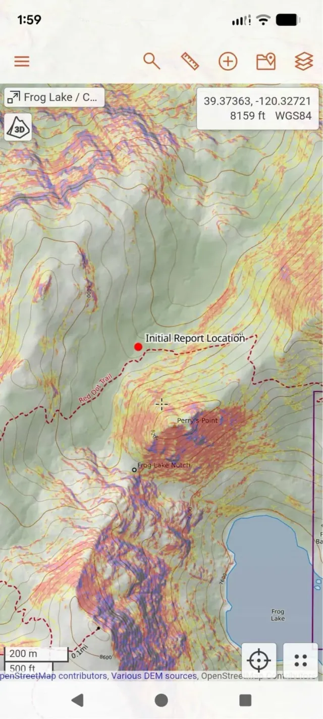 Rapport officiel des avalanches de Castle Peak