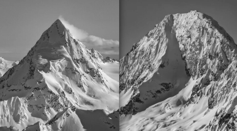 Météorite Mountain & Pontoon Peak – Deux Titans des montagnes Chugach en Alaska
