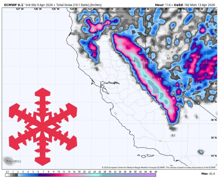 Prévisions SnowBrains : 1 à 3 pieds pour la Sierra de Californie ce week-end