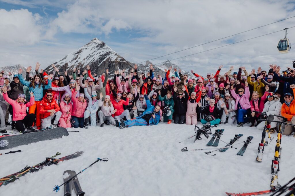 Les pistes de ski autrichiennes deviennent roses