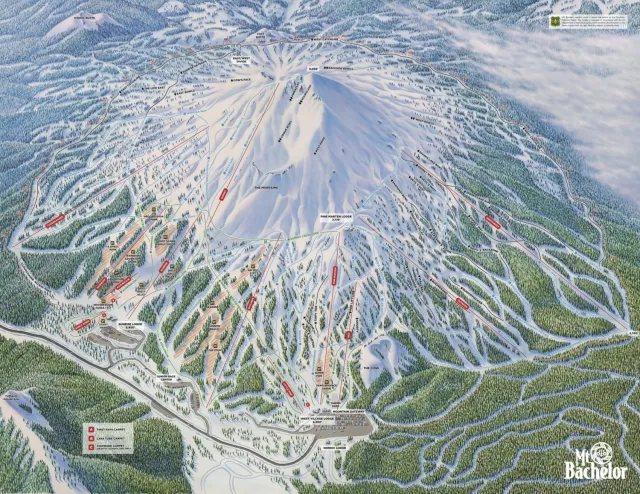 mont. célibataire, carte des sentiers, Oregon