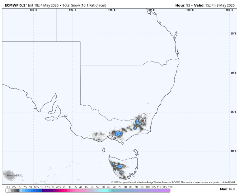 Prévisions SnowBrains : 5 à 25 cm pour les montagnes australiennes jusqu&rsquo;à vendredi