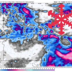 Prévisions SnowBrains : le creux du week-end apporte jusqu&rsquo;à 1 pied pour les Rocheuses du Nord (MT/WY/ID)