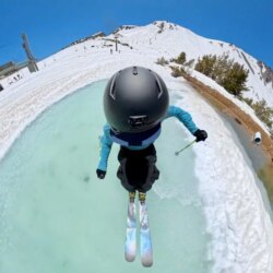 Mammoth Mountain, Californie, rapport : Écrémage des étangs et réduction de la neige fondue jusqu&rsquo;à la deuxième saison