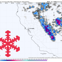 Prévisions SnowBrains : léger rafraîchissement Sierra fin mai pour la Californie