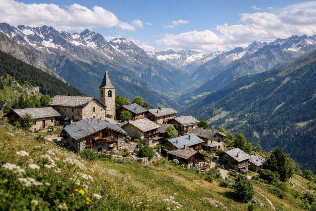 À 1 h 30 de Grenoble ce village perché à 1 600 mètres dʼaltitude reste lʼun des secrets les mieux gardés des Alpes
