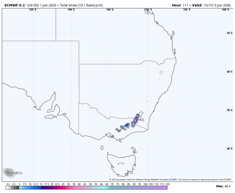 Prévisions SnowBrains : 10-30 cm pour l&rsquo;Australie avant le week-end d&rsquo;ouverture