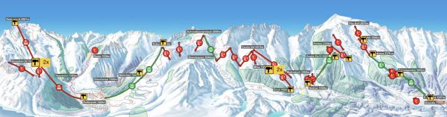 Plan des pistes d'Andermatt