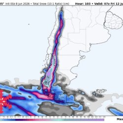 Prévisions SnowBrains : 50-70 cm pour les Andes centrales d&rsquo;Amérique du Sud, rechargement possible le week-end