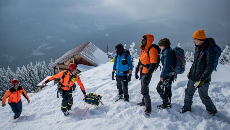 Bloqués par la neige à 2 000 mètres ces randonneurs ont été secourus après une nuit en refuge