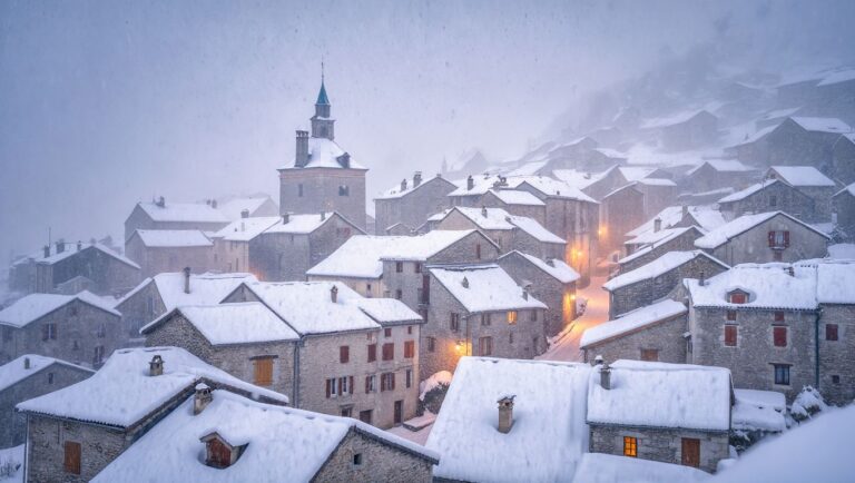 En images : la première neige transforme ce hameau du Queyras en véritable décor de carte postale