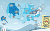 Prévisions hivernales du Old Farmer's Almanac : meilleurs États de ski