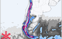 Prévisions de neige pour l'Amérique du Sud : jusqu'à 80 cm pour Corralco
