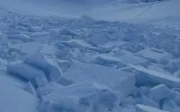 Avalanche de plaques à vent Région d'Aoraki Nouvelle-Zélande