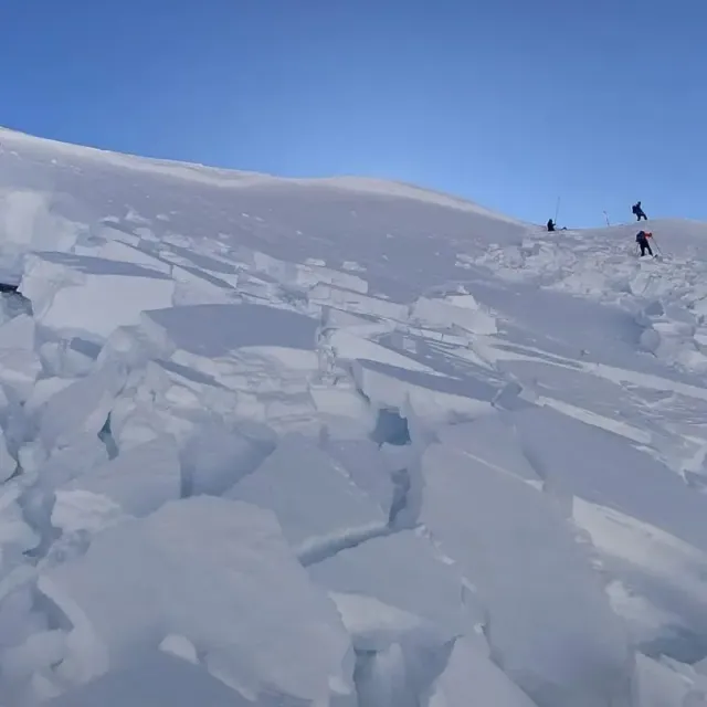 Avalanche de plaques à vent en Nouvelle-Zélande