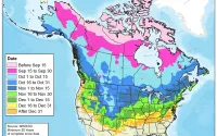 Première chute de neige de l'année : la carte montre les dates médianes