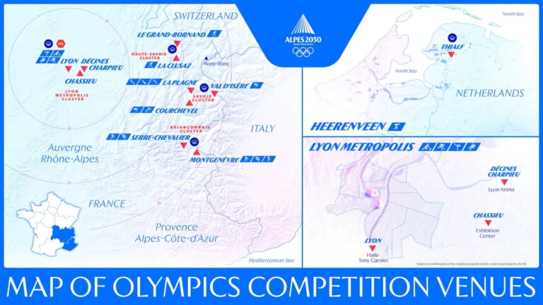 Les Jeux Olympiques dévoilent le plan directeur du site Alpes 2030