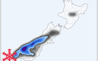 Prévisions de neige pour la Nouvelle-Zélande Prévisions de neige pour la Nouvelle-Zélande: 20-30 cm