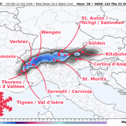 Prévisions SnowBrains : jusqu&rsquo;à 15 cm pour Sölden alors que l&rsquo;Europe se refroidit
